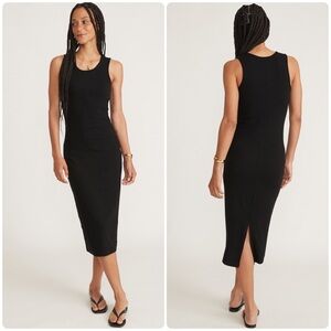 Marine Layer Black Lexi Daytime Midi Dress
